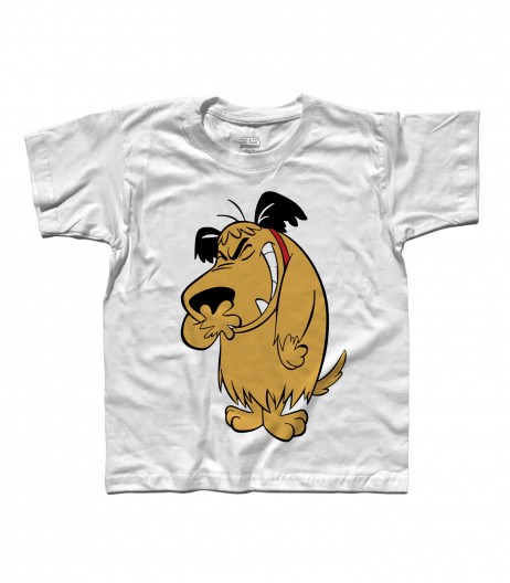 muttley t-shirt bambino con immagine al tutta altezza del cane che ride