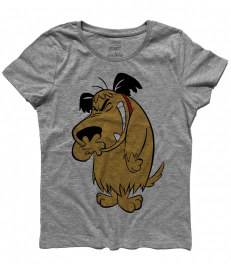 muttley t-shirt donna con immagine al tutta altezza del cane che ride