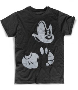 topolino arrabbiato t-shirt uomo nera angry mickey mouse