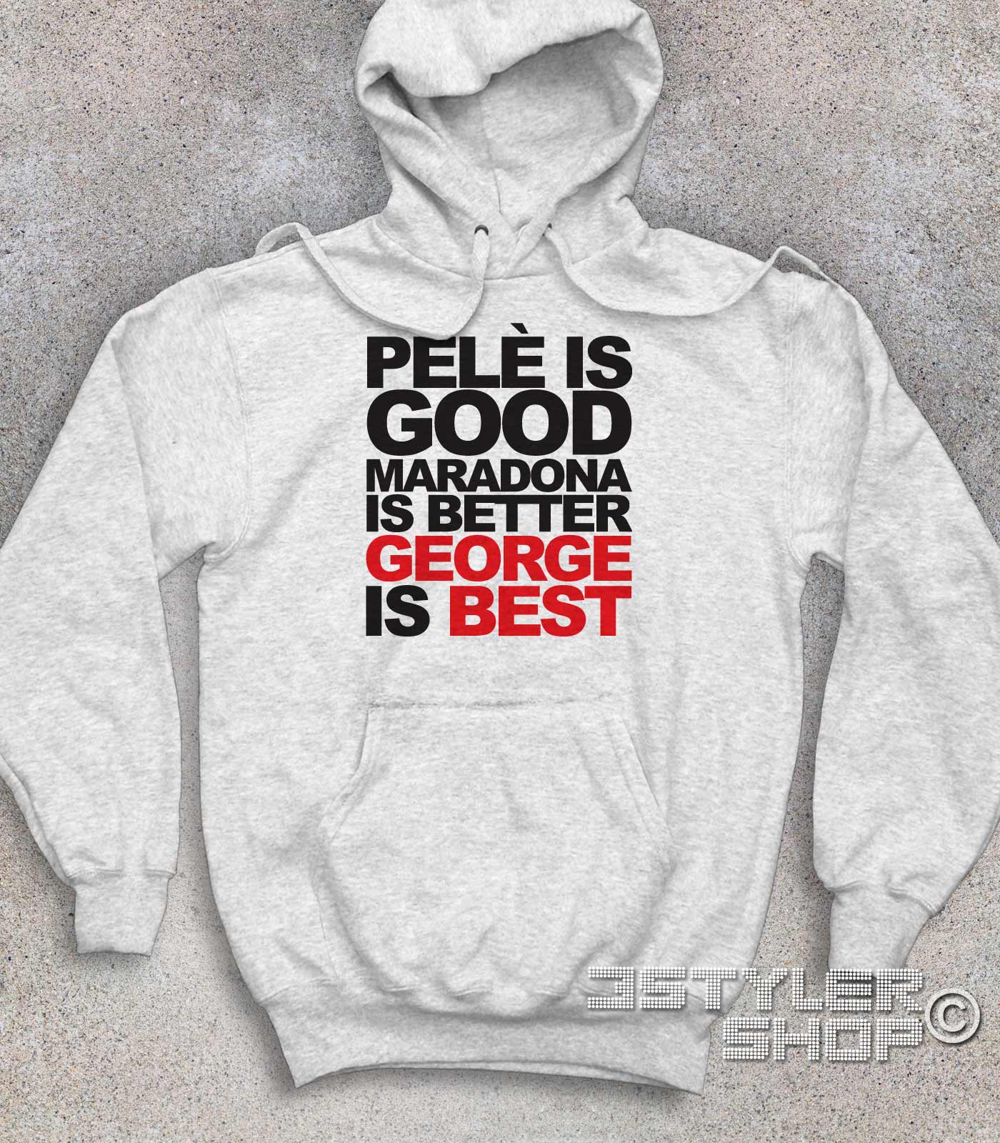 George Best felpa unisex - Maradona e Pelè - 3Stylershop