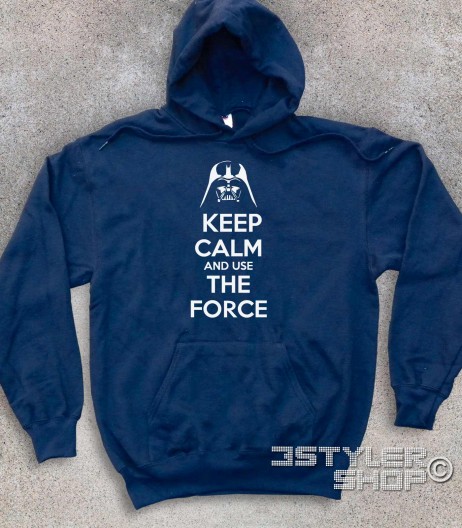 keep calm star wars felpa unisex con scritta keep calm and use the force