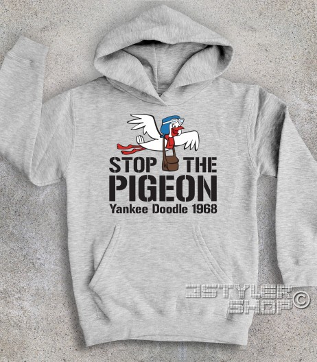 stop the pigeon felpa bambino raffigurante il piccione yankee doodle