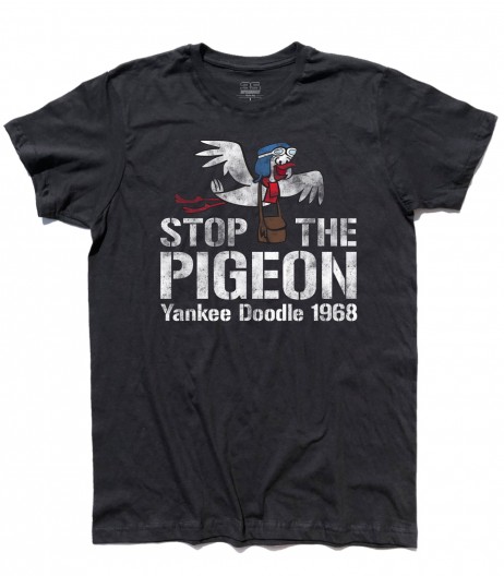 stop the pigeon t-shirt uomo raffigurante il piccione yankee doodle