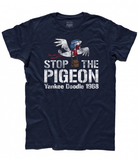 stop the pigeon t-shirt uomo raffigurante il piccione yankee doodle