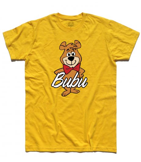 bubu t-shirt uomo raffigurante l'orsetto amico dell'orso Yoghi