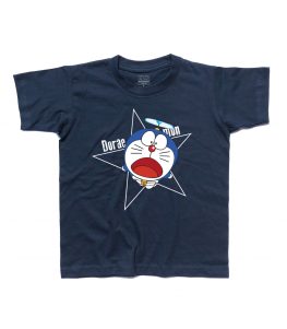 doraemon t-shirt bambino raffigurante il gatto spaziale blu con l'elica