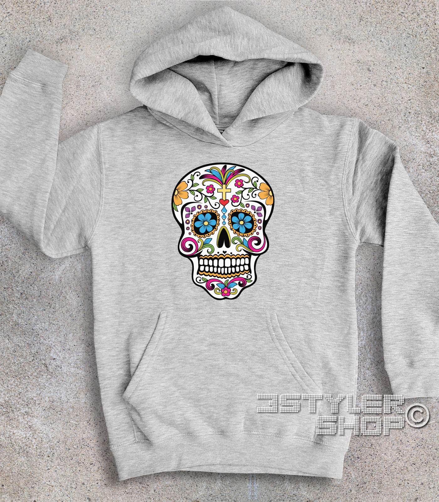 Teschio messicano felpa bambino - Mexican Skull - 3Stylershop