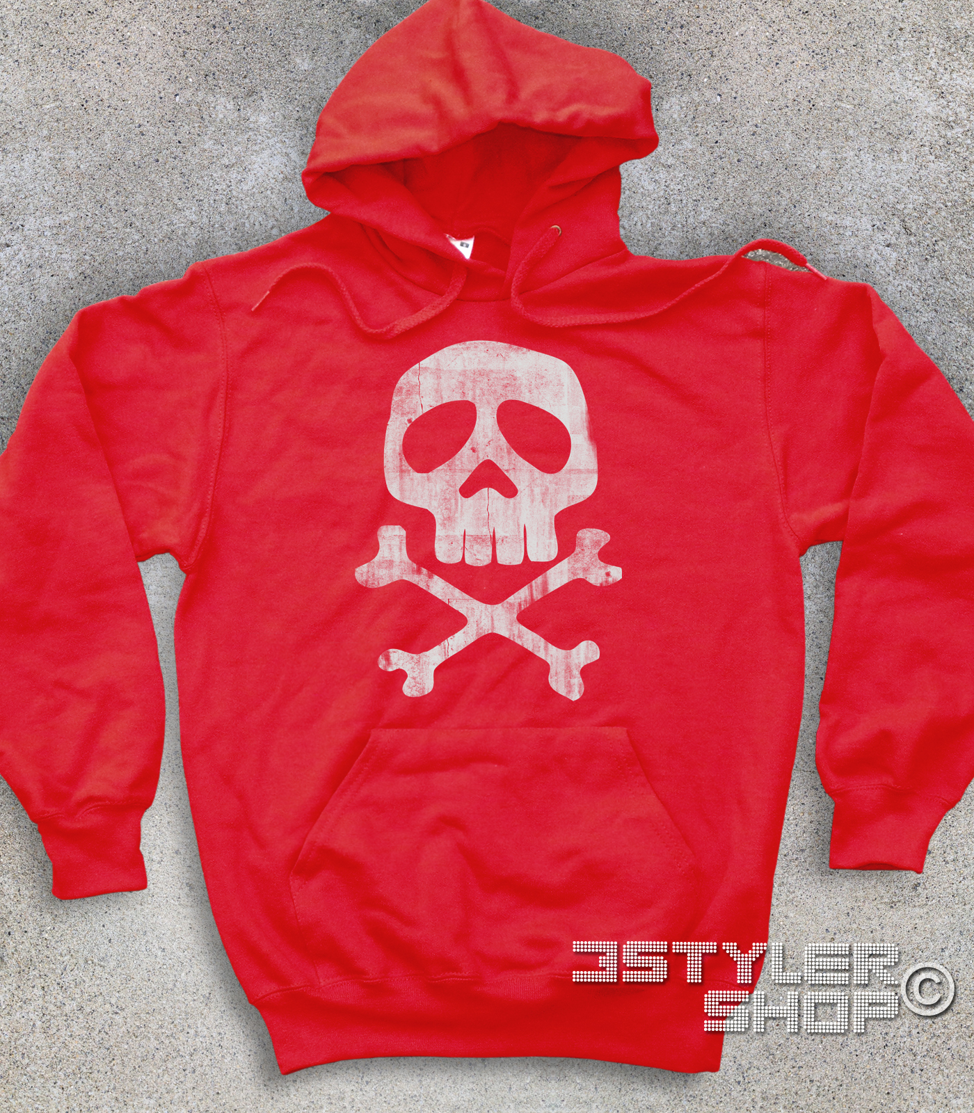 capitan_harlock_vintage_felpa_unisex_rd Capitan Harlock felpa raffigurante il teschio del suo costume antichizzato
