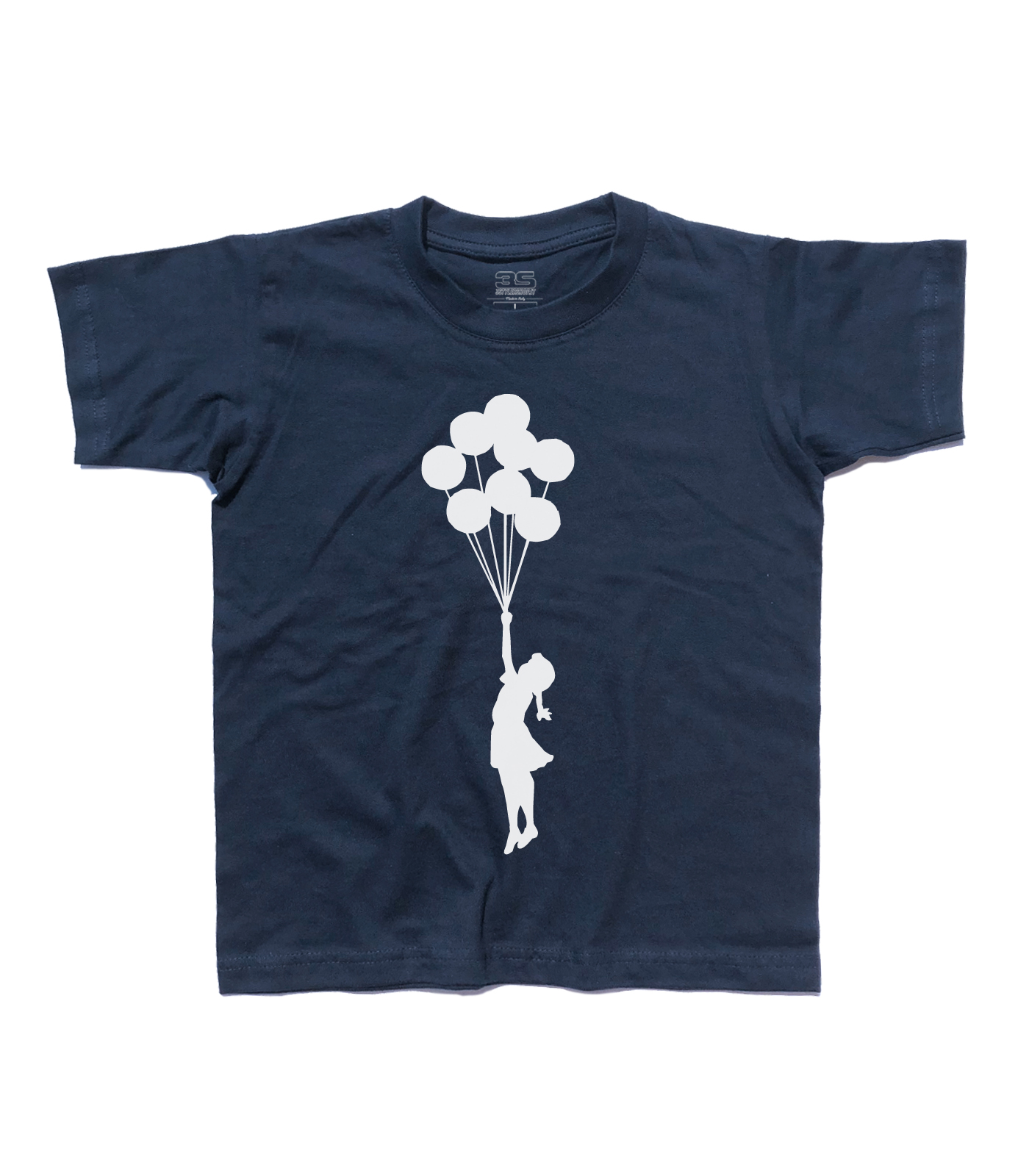 T-Shirt Donna Balloon Girl Palestine | Bambina Con Palloncini | Street Art | 100% Cotone Grigio Melange
