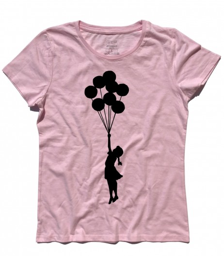 balloon girl Palestine t-shirt donna banksy