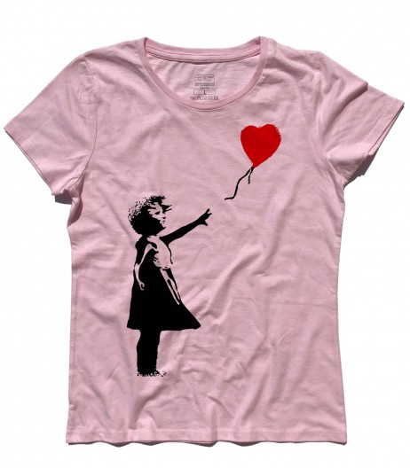 balloon girl t-shirt donna Banksy