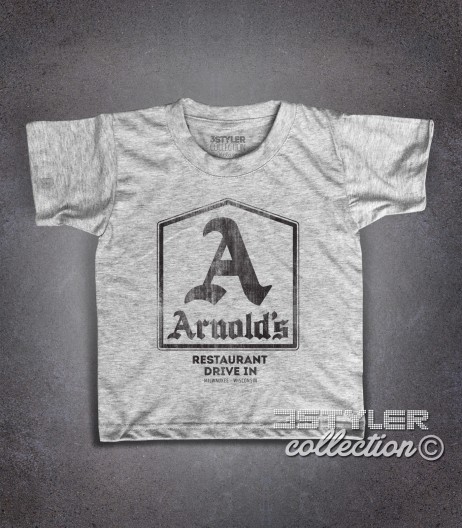 Arnold's t-shirt bambino ispirata al drive-in dove si riunivano i protagonisti di Happy Days