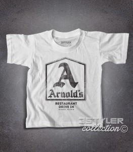 T-Shirt Uomo Vintage Fonzie | Happy Days | 100% Cotone Organico | Made In Italy | Grigio Mélange