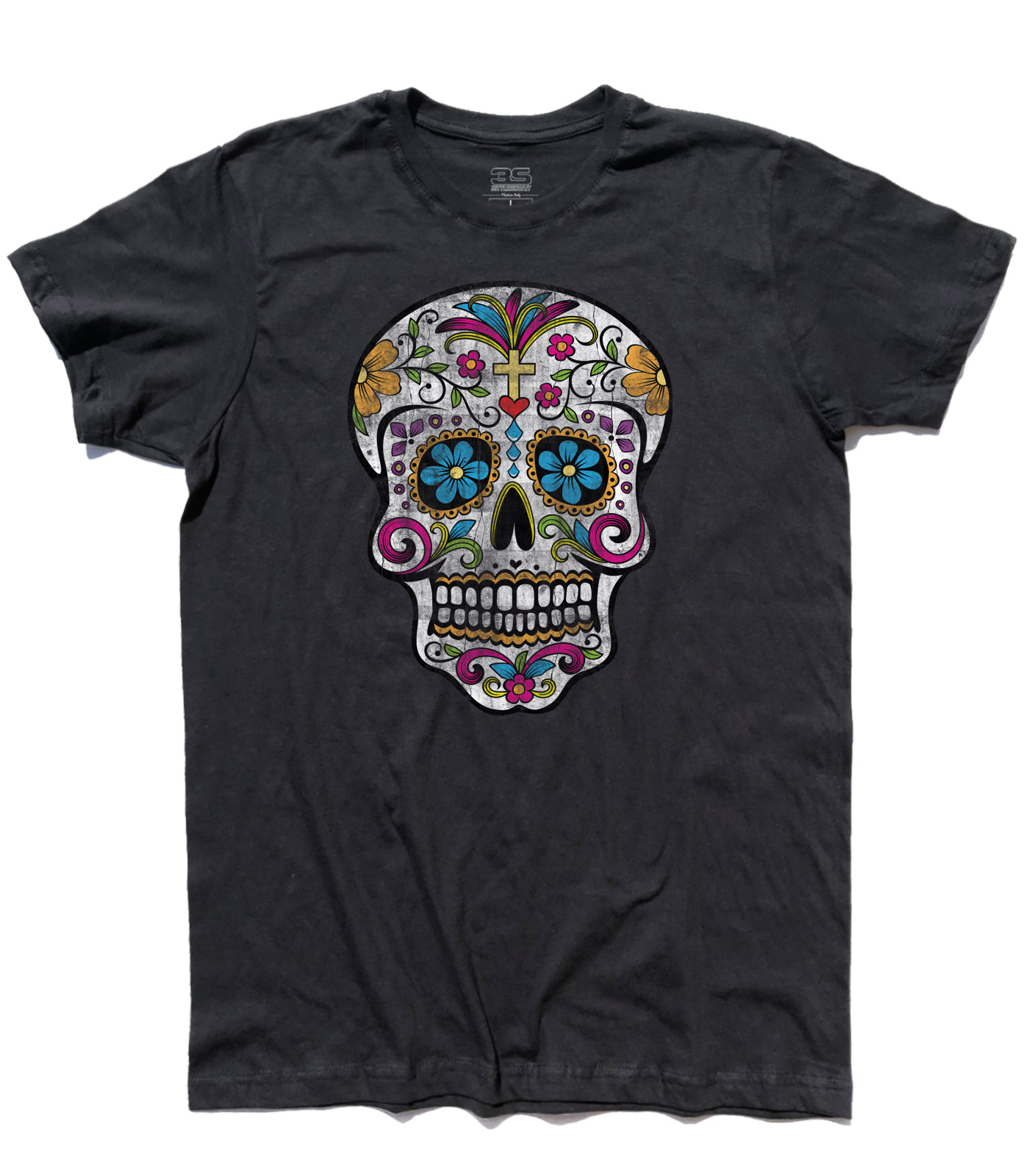 Teschio messicano t-shirt uomo - Versione vintage - 3Stylershop