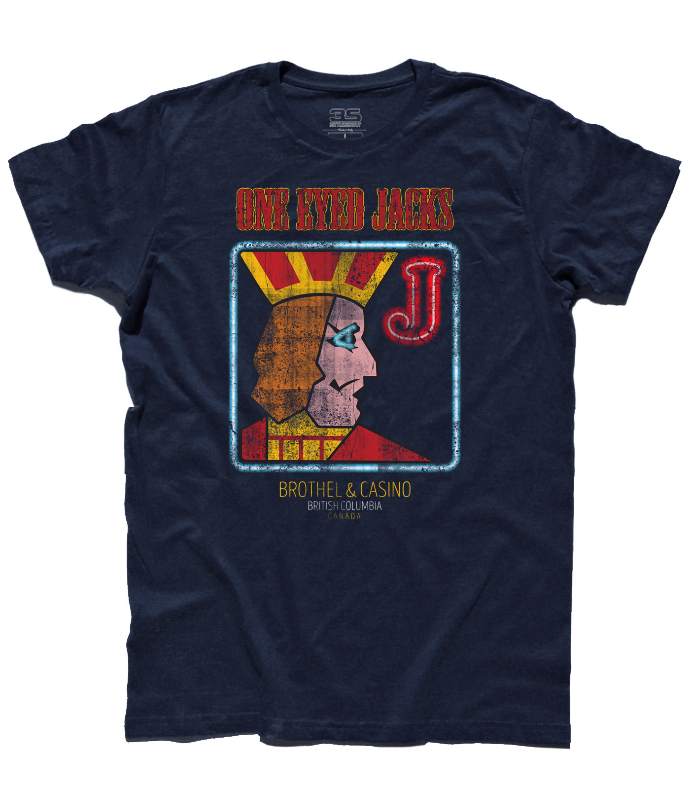 3stylershop T-Shirt Uomo One Eyed Jack Ispirata A Twin Peaks – 100% Made In Italy
