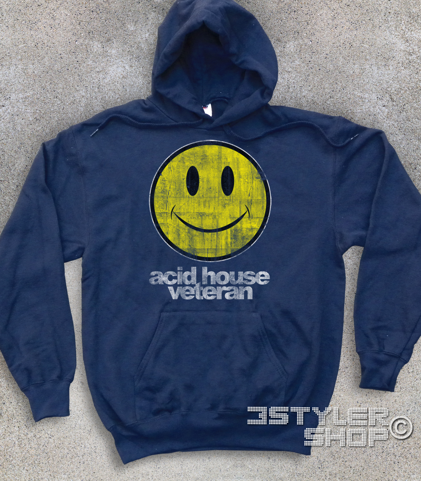 acid house veteran felpa unisex con smile antichizzato