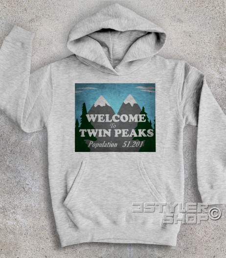 Welcome to Twin Peaks t-shirt uomo raffigurante il cartello di benvenuto della cittadina
