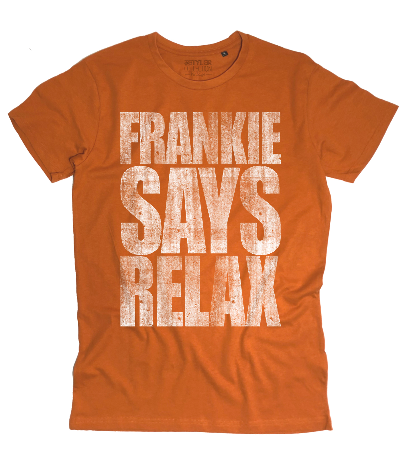 Frankie says relax t-shirt uomo vintage ispirata al singolo dei Frankie goes to hollywood