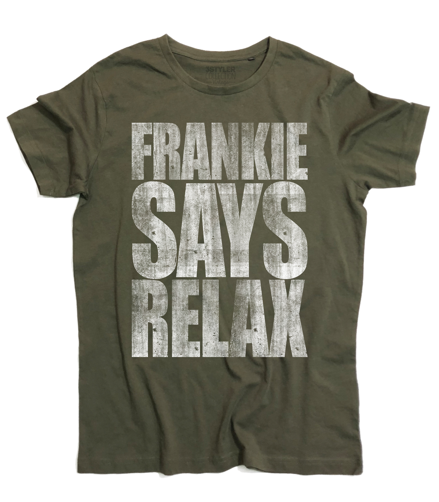Frankie says relax t-shirt uomo vintage ispirata al singolo dei Frankie goes to hollywood