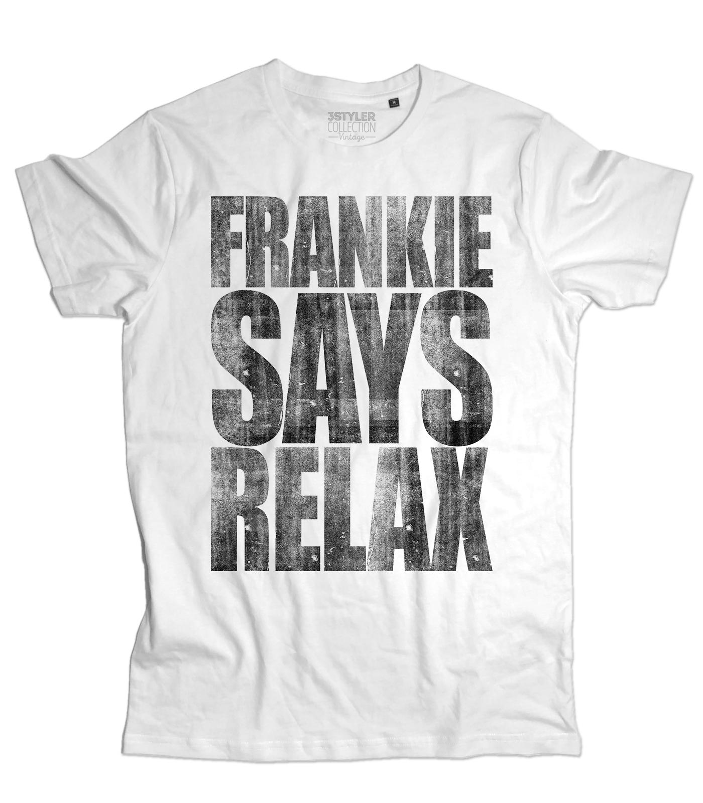 Frankie says relax t-shirt uomo vintage ispirata al singolo dei Frankie goes to hollywood