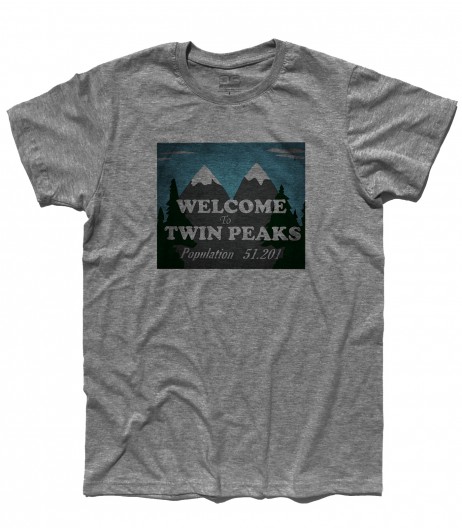Welcome to Twin Peaks t-shirt uomo raffigurante il cartello di benvenuto della cittadina