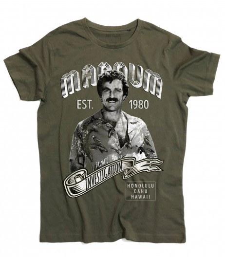 Magnum PI t-shirt uomo ispirata al famoso investigatore privato delle Hawaii