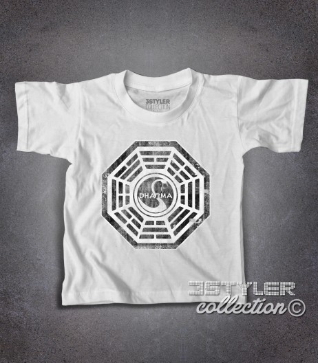 Dharma project t-shirt bambino ispirata alla serie televisiva Lost