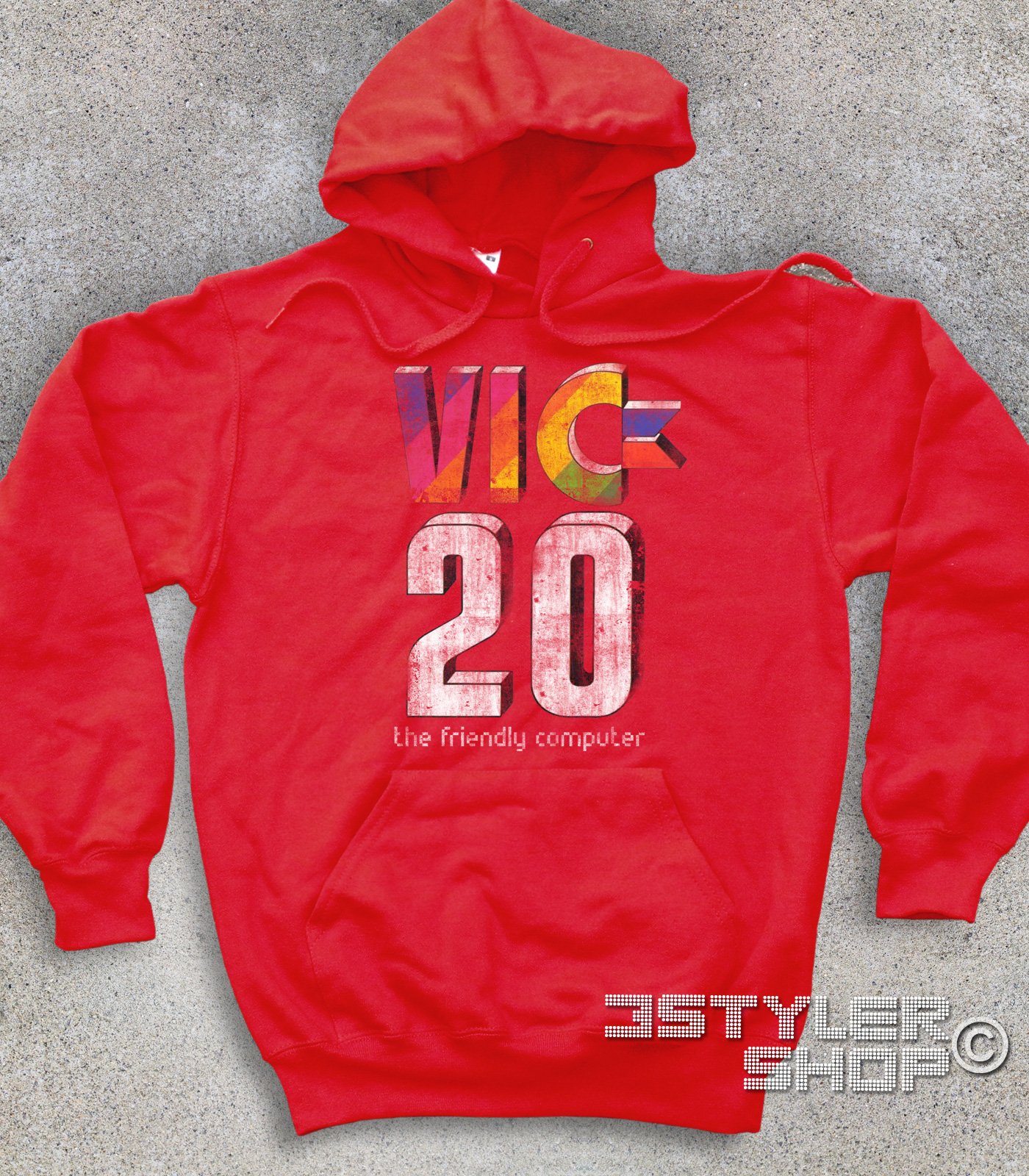 commodore VIC-20 felpa unisex raffigurante il logo dell'home computer antichizzato