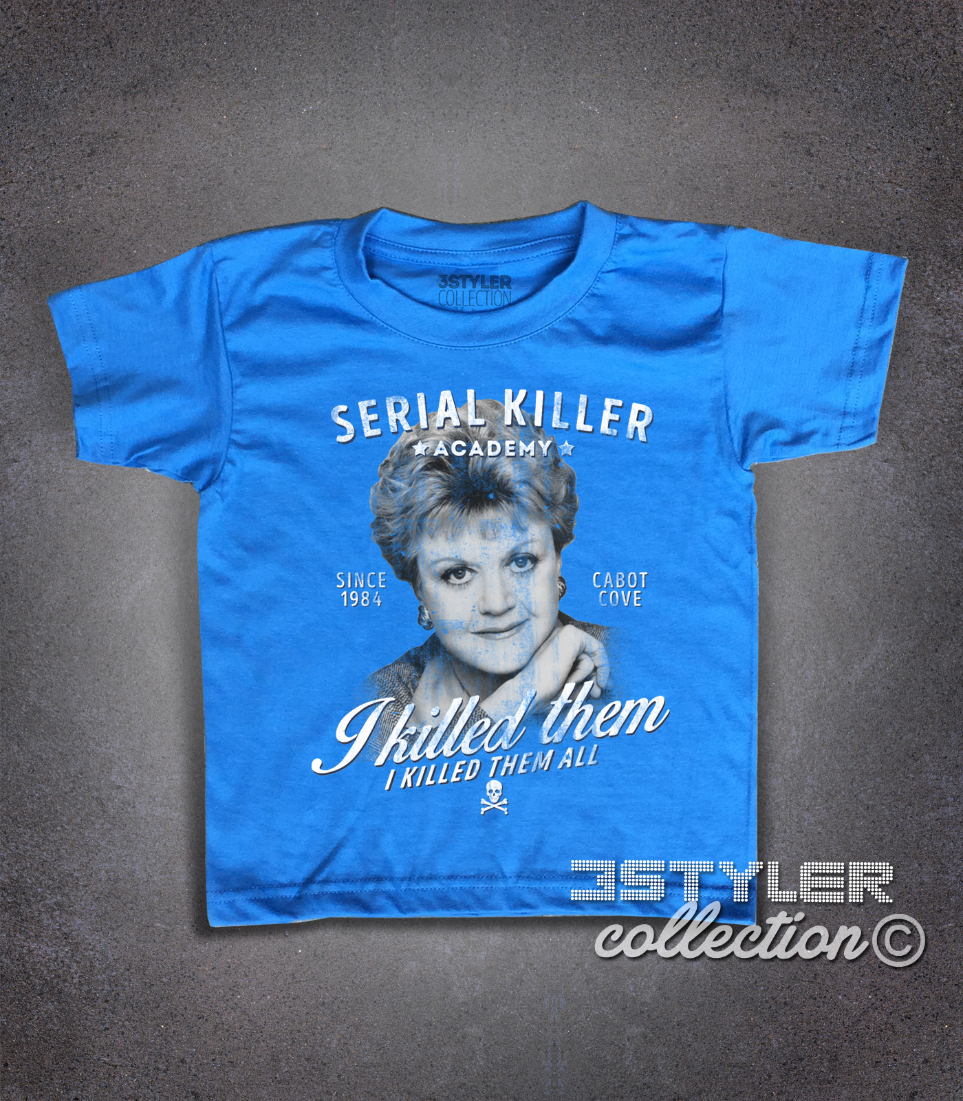 jessica_fletcher_murder_she_wrote_t-shirt_bimbo_vintage_az Jessica Fletcher t-shirt bambino ispirata al telefilm la signora in giallo (Murder, She Wrote)