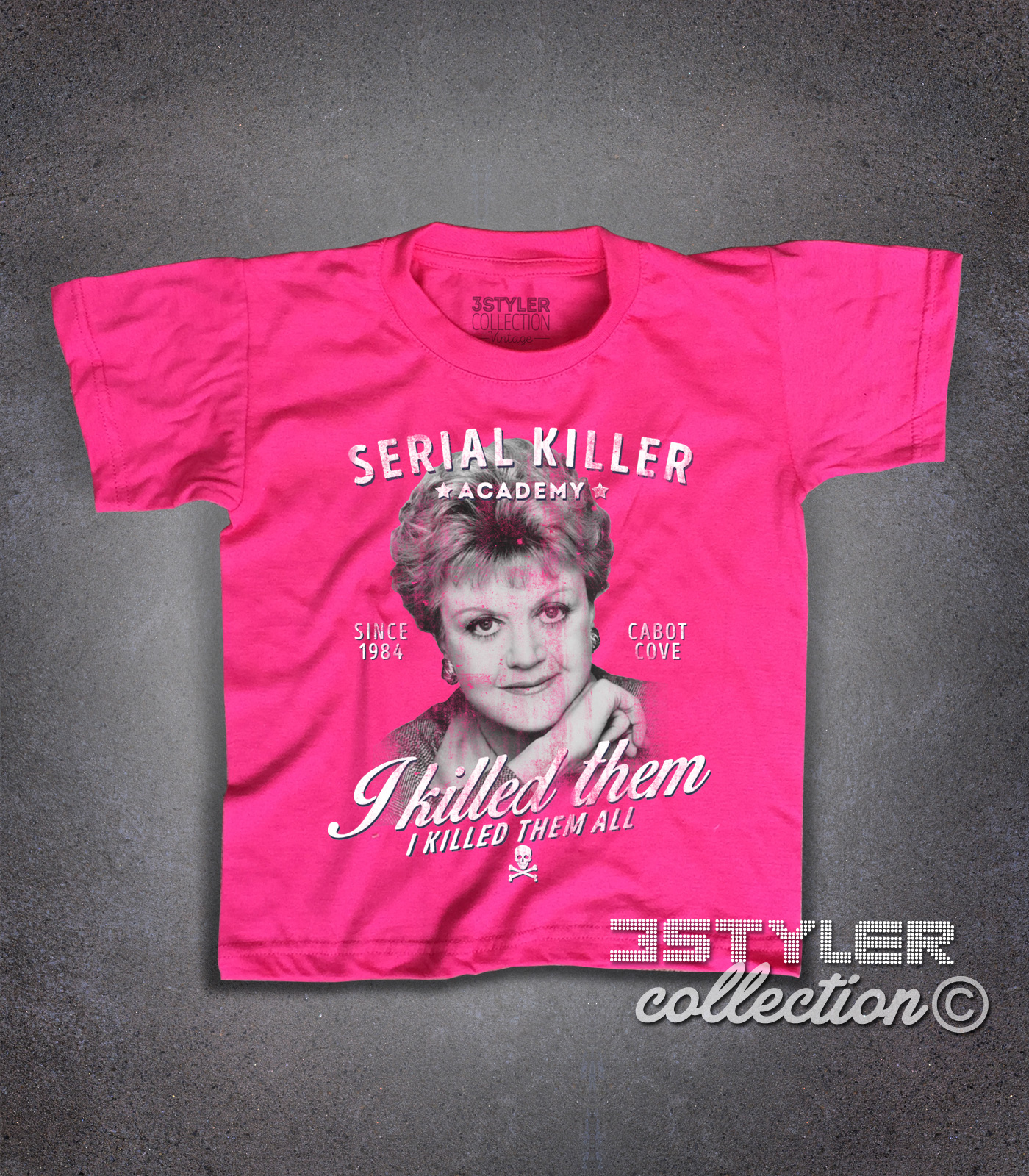 jessica_fletcher_murder_she_wrote_t-shirt_bimbo_vintage_pk Jessica Fletcher t-shirt bambino ispirata al telefilm la signora in giallo (Murder, She Wrote)