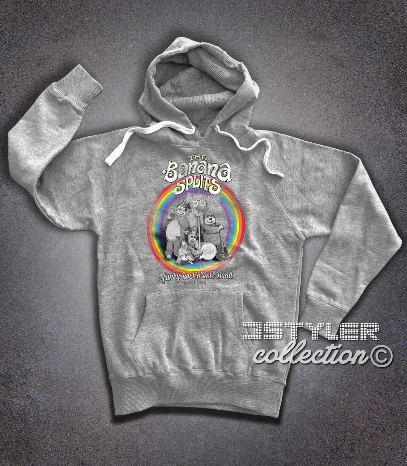 The Banana Splits felpa uomo raffigurante i componenti della band dei cartoni anni 70