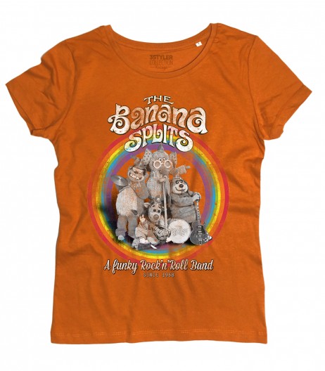 The Banana Splits t-shirt donna raffigurante i componenti della band dei cartoni anni 70