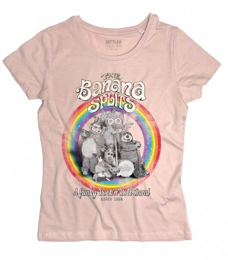The Banana Splits t-shirt donna raffigurante i componenti della band dei cartoni anni 70