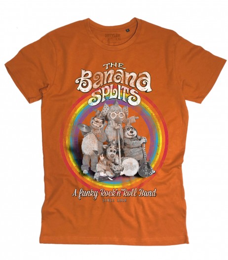 The Banana Splits t-shirt uomo raffigurante i componenti della band dei cartoni anni 70