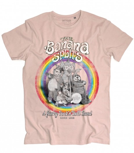 The Banana Splits t-shirt uomo raffigurante i componenti della band dei cartoni anni 70