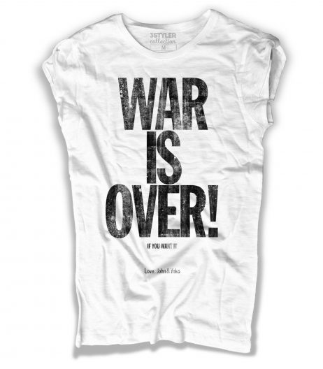 War is Over t-shirt donna ispirata alla canzone di Natale composta da John Lennon and Yoko Ono