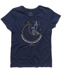 man on the moon t-shirt donna ispirata al singolo dei REM