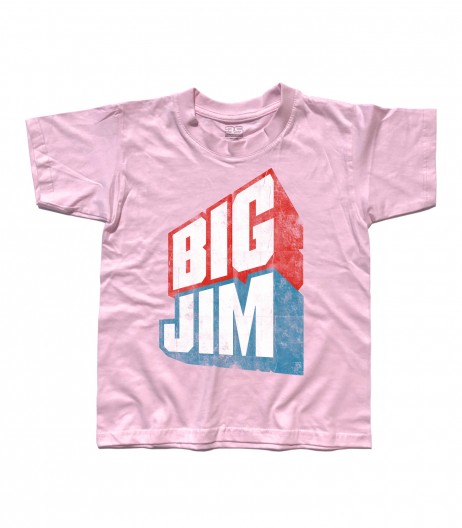 big jim t-shirt bambino raffigurante il logo in versione vintage