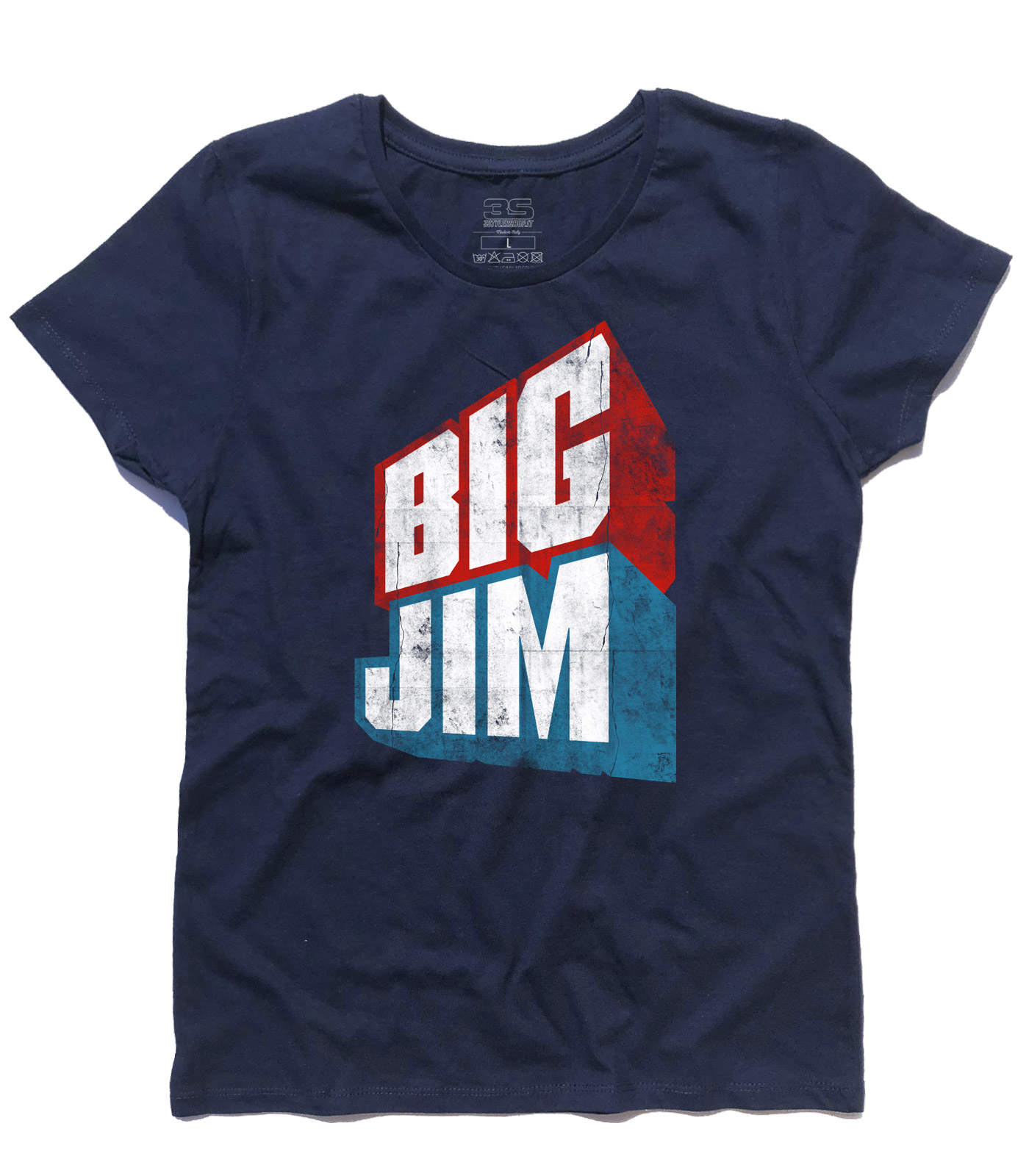 big_jim_vintage_mattel_t-shirt_donna_NA big jim t-shirt donna raffigurante il logo in versione vintage