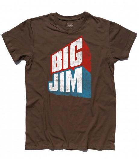 big jim t-shirt uomo raffigurante il logo in versione vintage