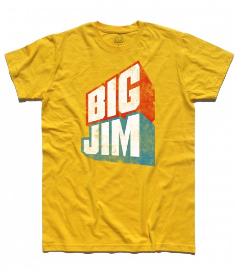 big jim t-shirt uomo raffigurante il logo in versione vintage