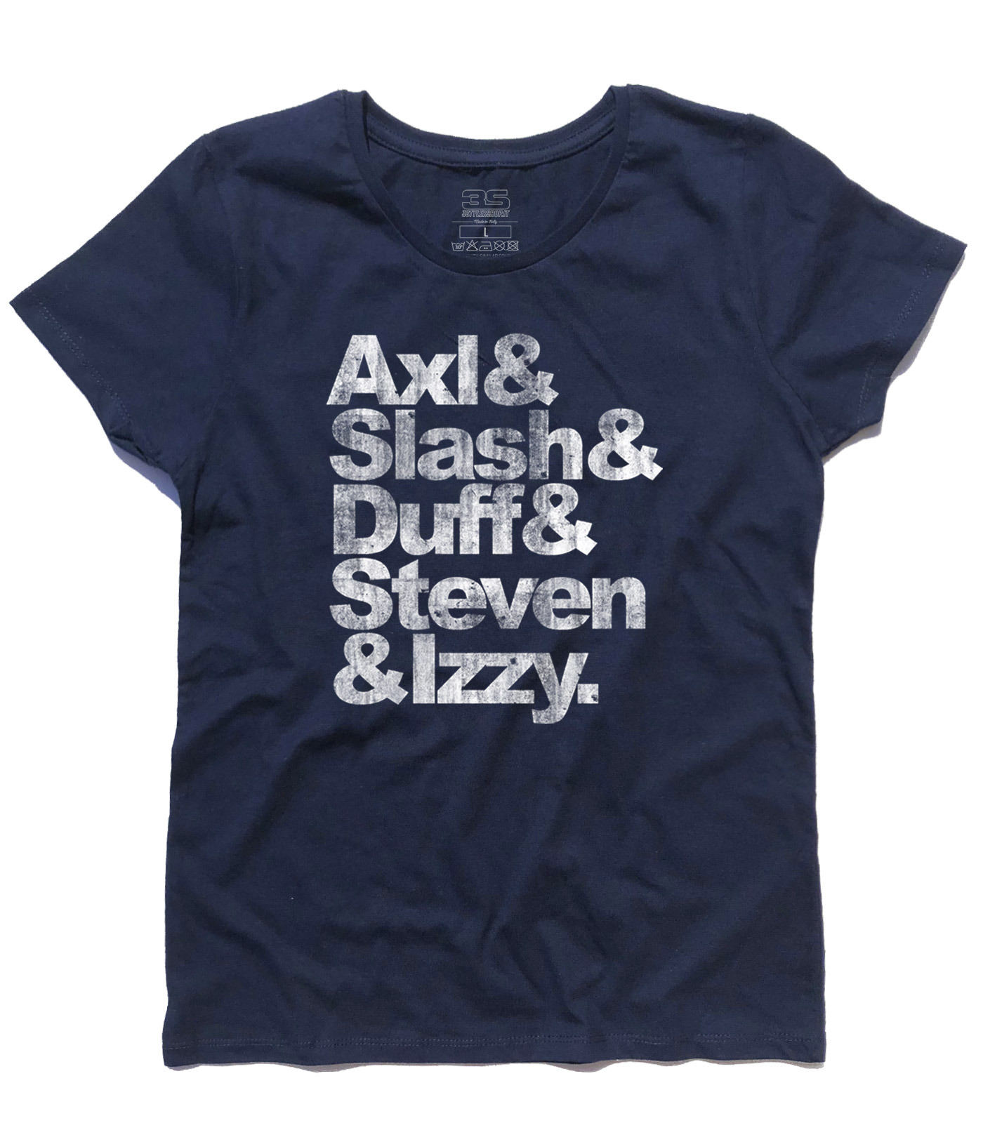 T-Shirt Bambino Guns N' Roses Nomi Duff Slash Steven e Izzy Axl 