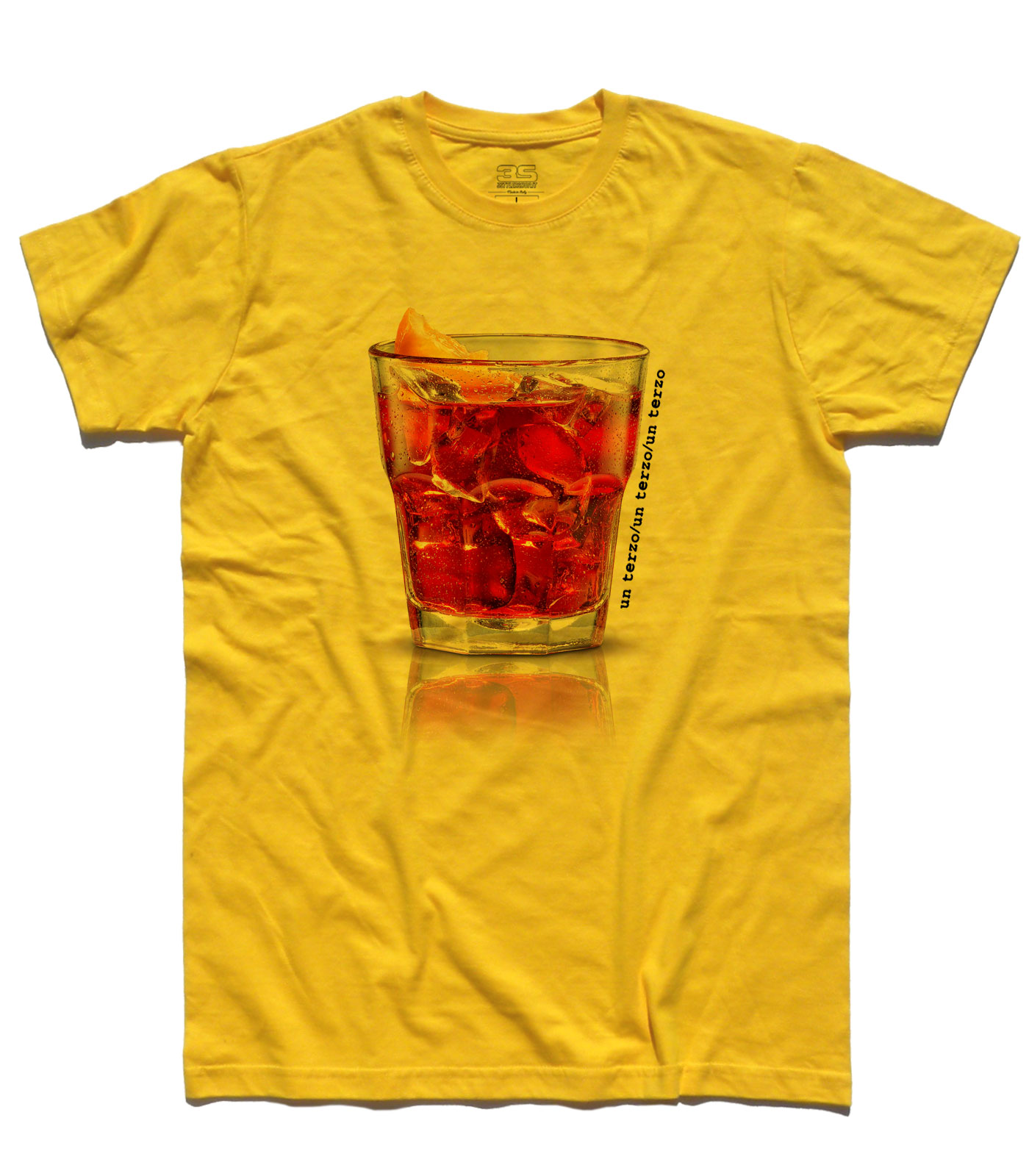 negroni_cocktail_t-shirt_uomo_YE negroni t-shirt uomo con scritta un terzo un terzo un terzo