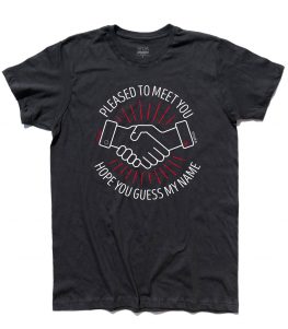 T-shirt uomo nera ispirata alla canzone Sympathy for the Devil dei Rolling Stones.