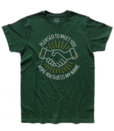 T-shirt uomo verde ispirata alla canzone Sympathy for the Devil dei Rolling Stones.