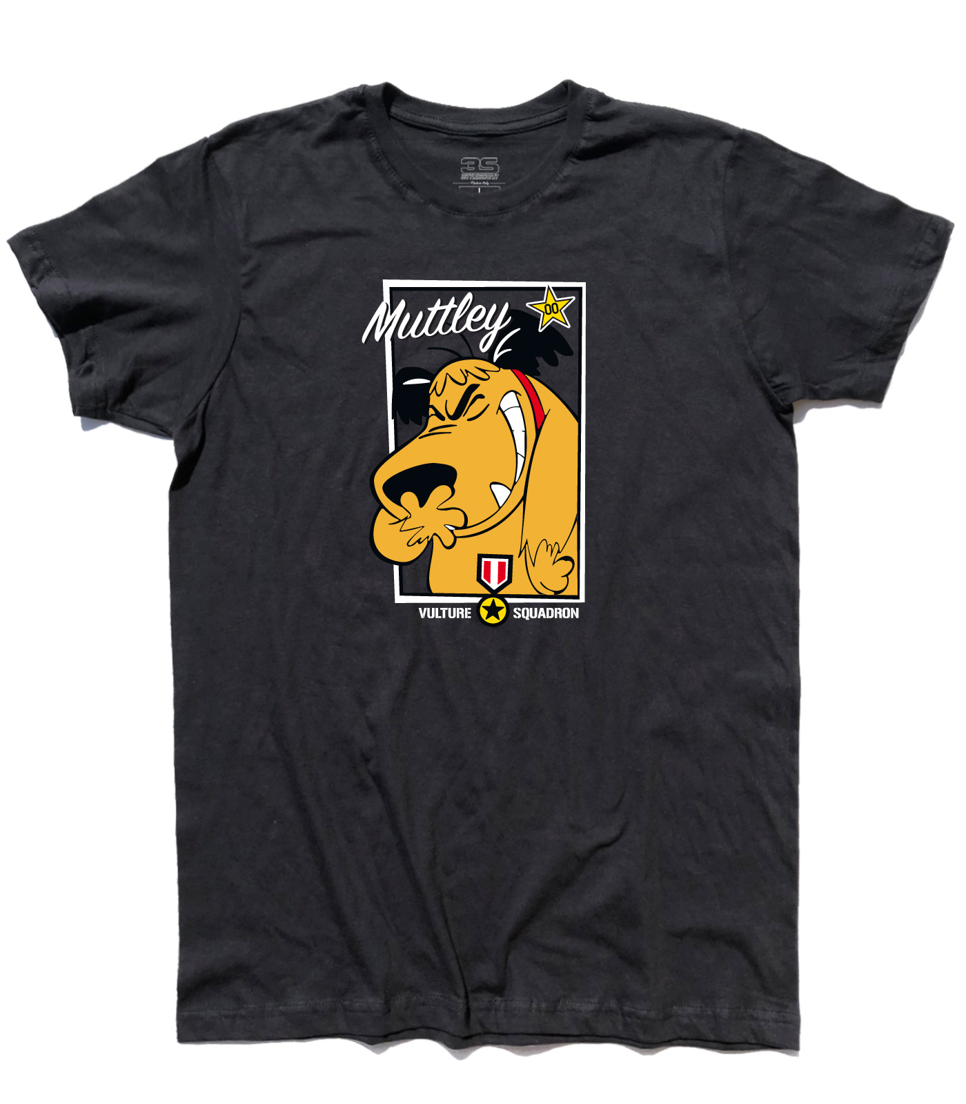 muttley_vulture_squadron_t-shirt_uomo_BK muttley t-shirt uomo con l'immagine di Muttley e scritta