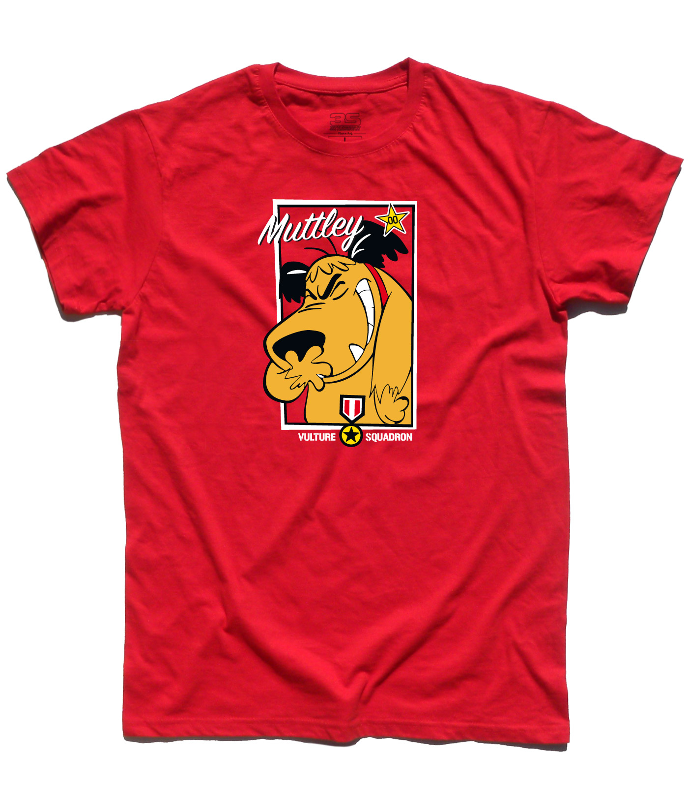 muttley_vulture_squadron_t-shirt_uomo_RD muttley t-shirt uomo con l'immagine di Muttley e scritta