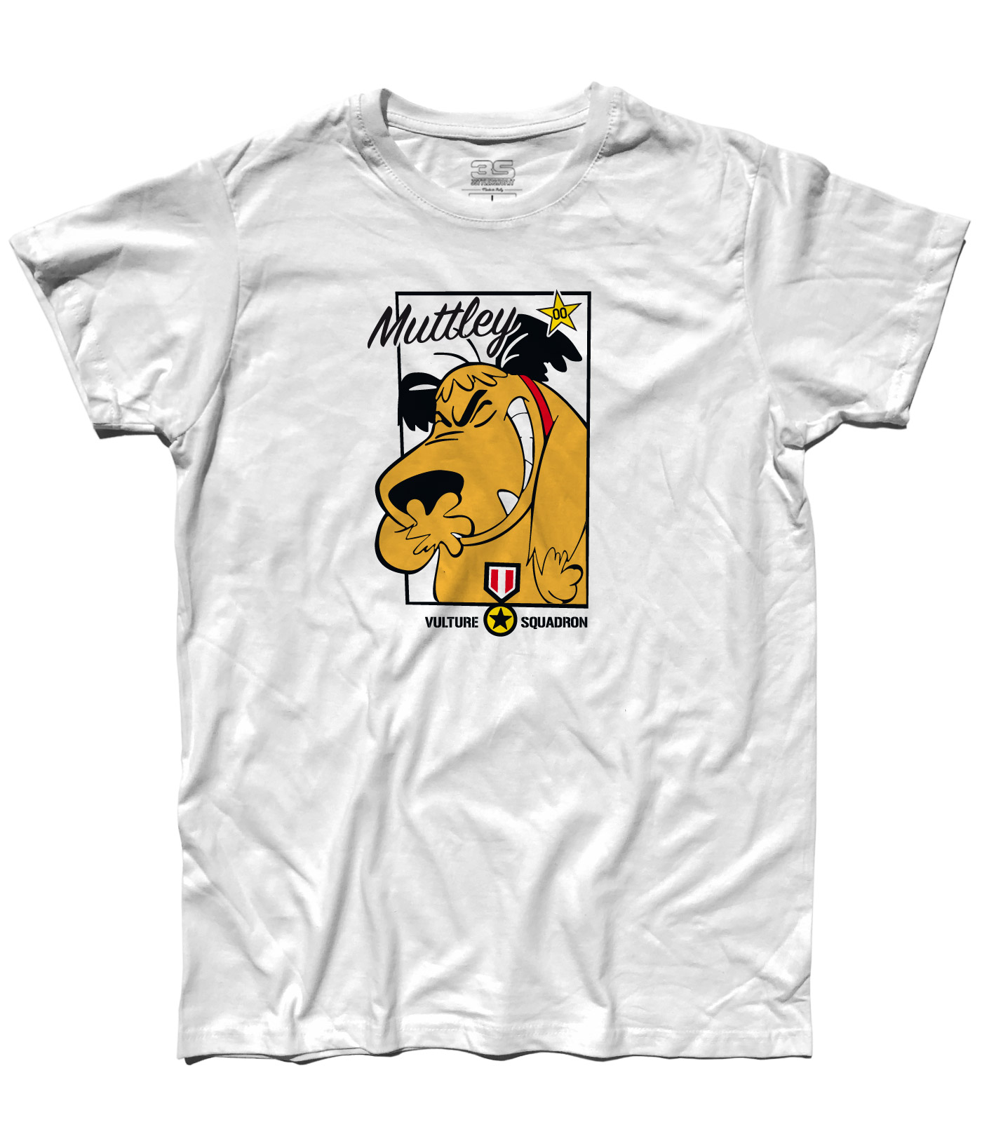 muttley_vulture_squadron_t-shirt_uomo_WH muttley t-shirt uomo con l'immagine di Muttley e scritta