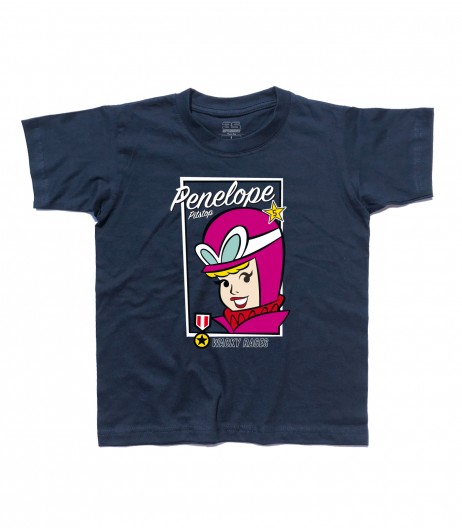 penelope pit stop t-shirt bambino ispirata alle wacky races