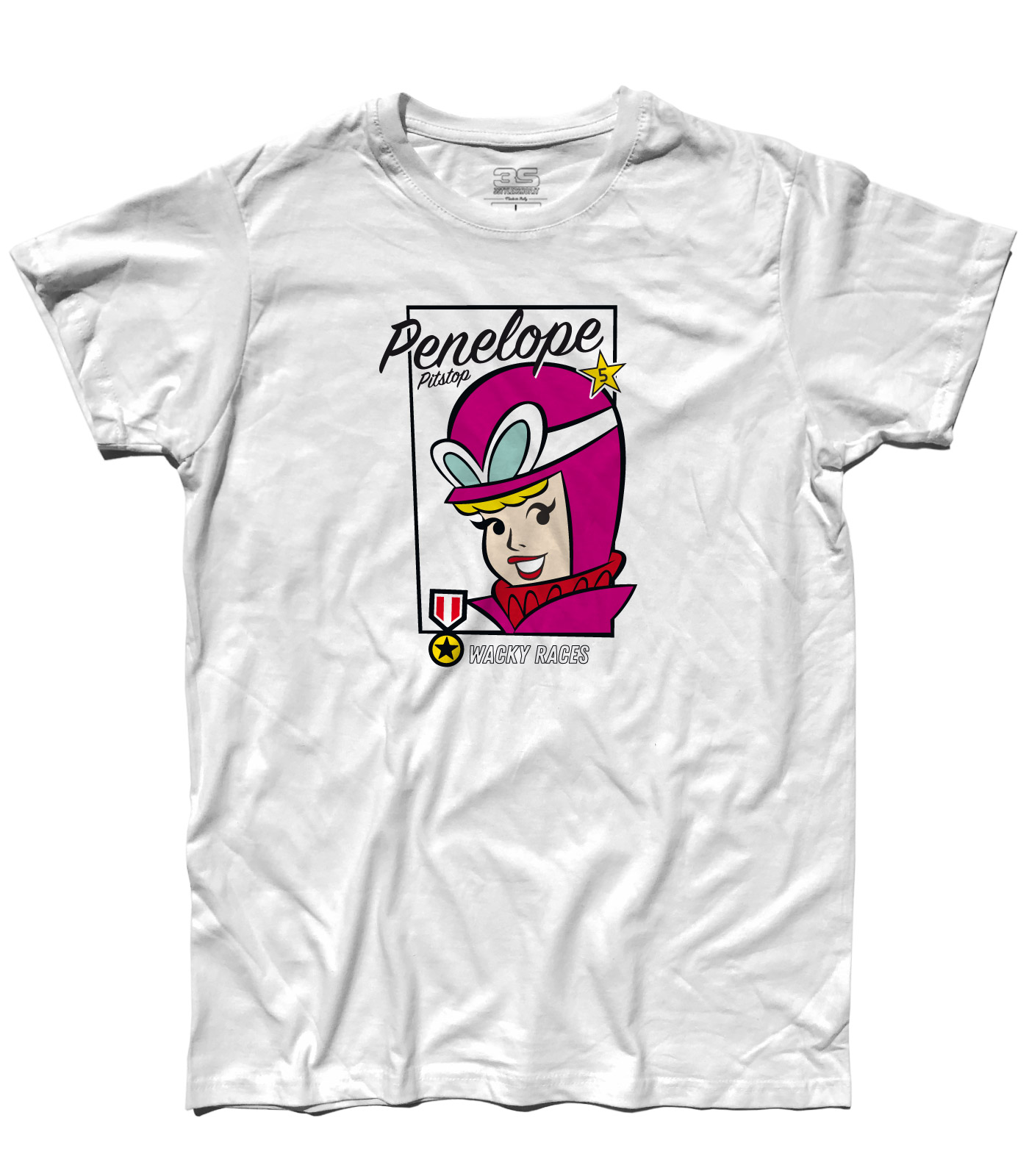 penelope_pitstop_wacky_races_t-shirt_uomo_WH penelope pit stop t-shirt uomo ispirata alle wacky races